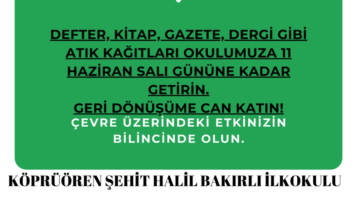 ATIK KAĞITLARIN GERİ DÖNÜŞÜMÜ